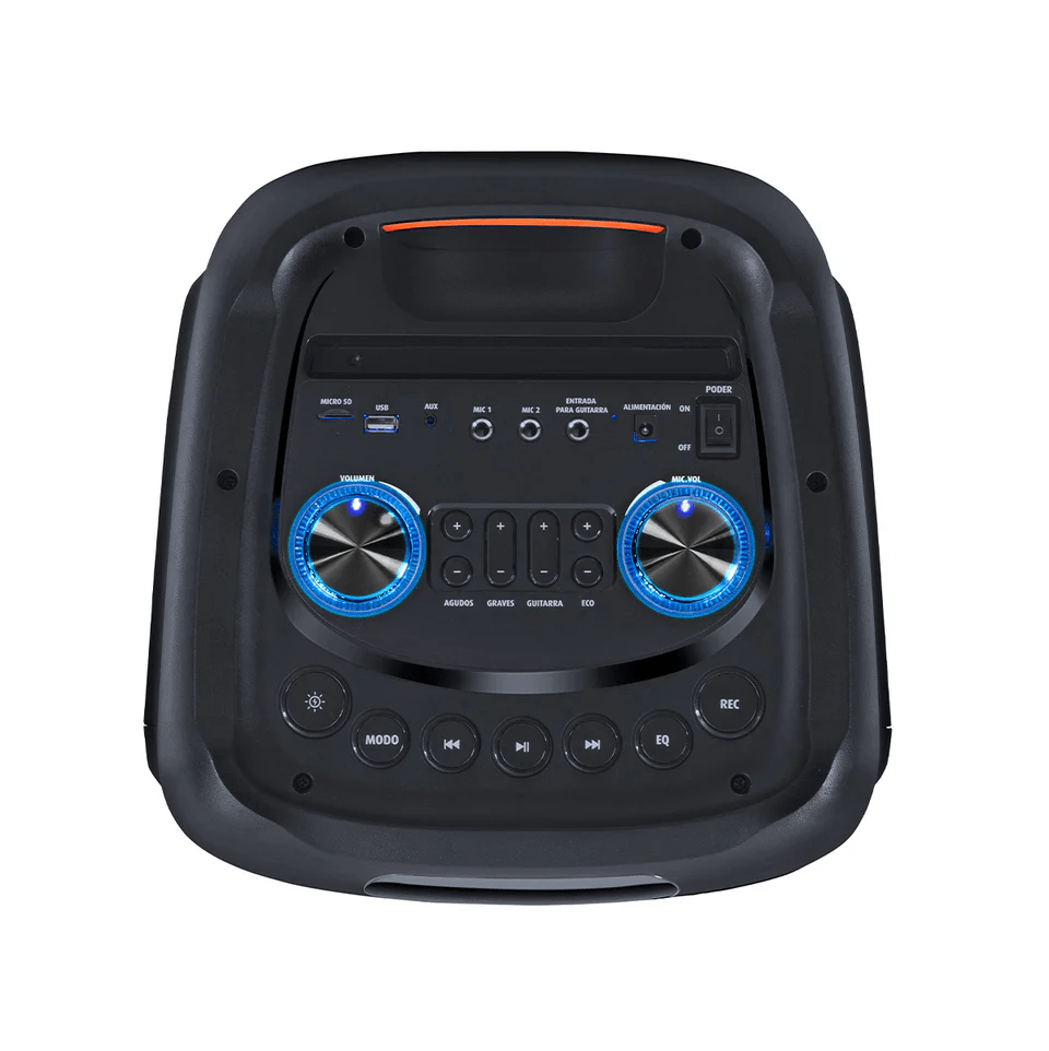 Bafle profesional 2x8" 9,300 W PMPO con micrófono inalámbrico
